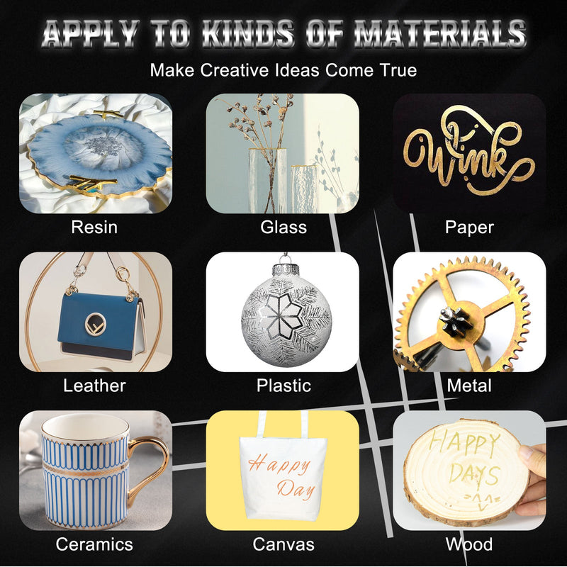 JDiction Chrome Markers & Cleaner Set - Liquid Mirror Metallic 3 Colors