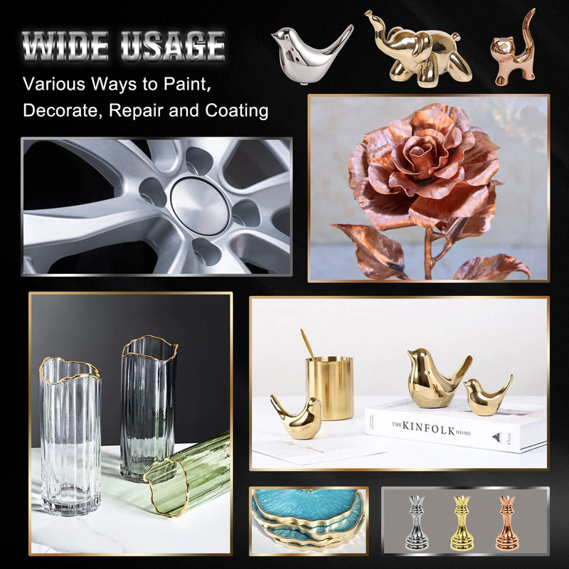 JDiction Chrome Markers & Cleaner Set - Liquid Mirror Metallic 3 Colors