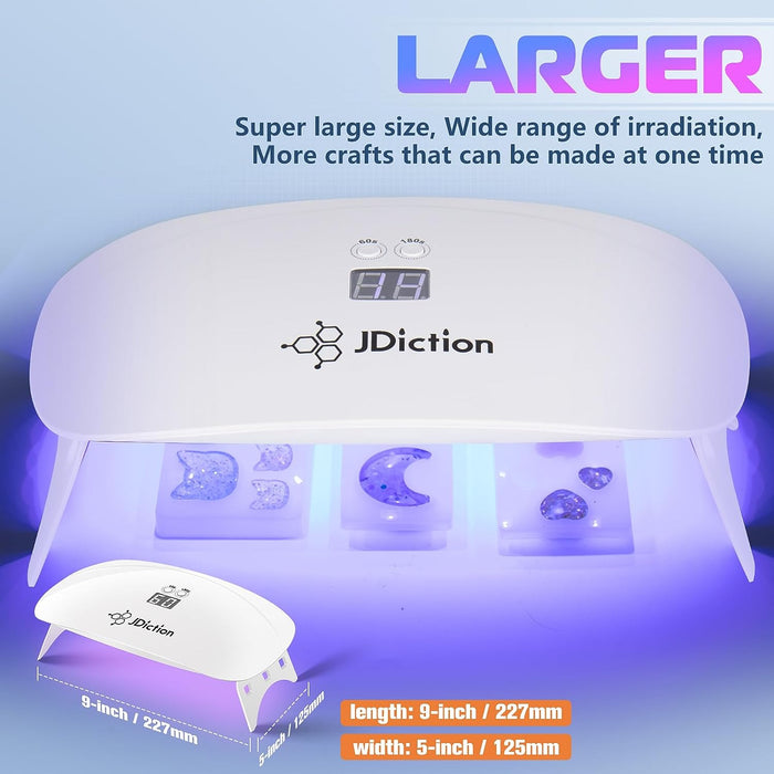 JDiction UV Light for Resin - Super Large Size & Higher Power Lightweight