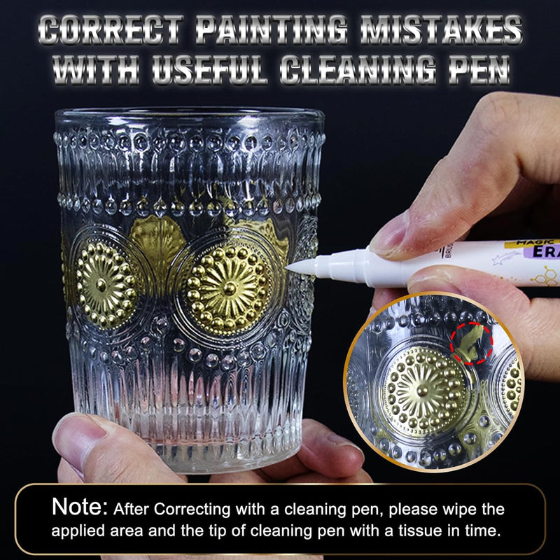 JDiction Chrome Markers & Cleaner Set - Liquid Mirror Metallic 3 Colors