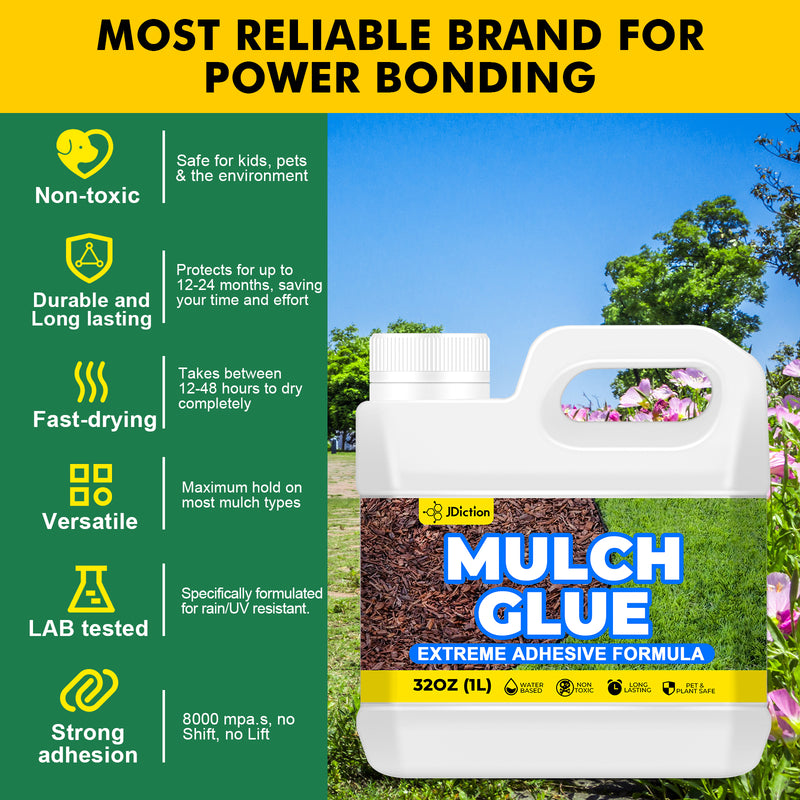 JDiction Mulch Glue for Landscaping - 32oz / 1 Gallon