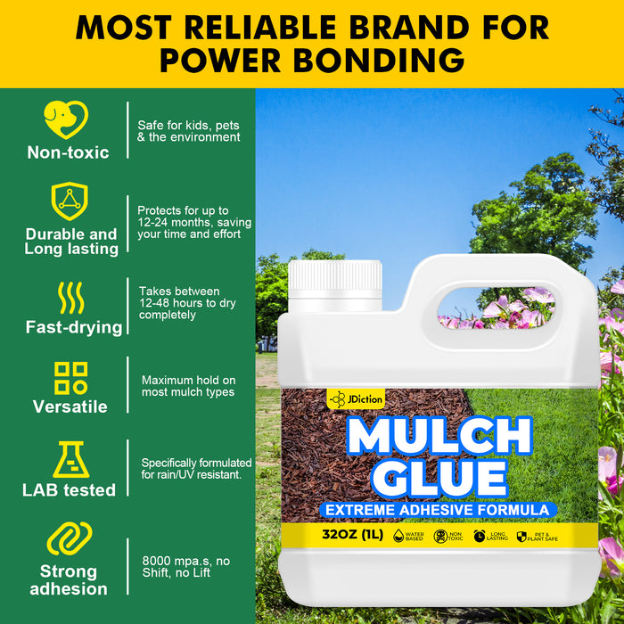 JDiction Mulch Glue for Landscaping - 32oz / 1 Gallon