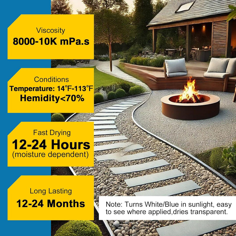 JDiction Rock Glue for Landscaping - 32oz / 1 Gallon / 2 Gallon