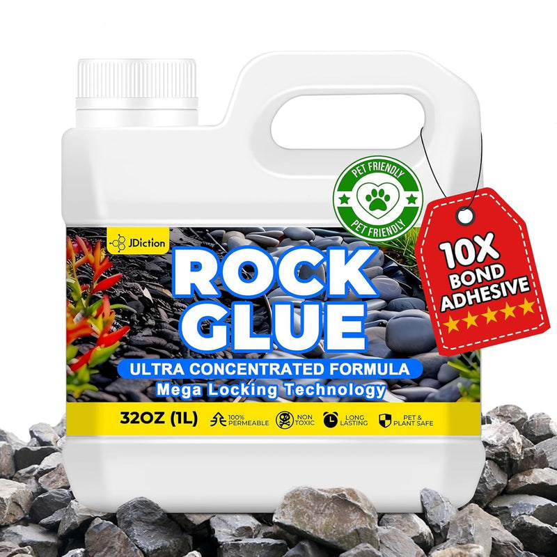 JDiction Rock Glue for Landscaping - 32oz / 1 Gallon / 2 Gallon