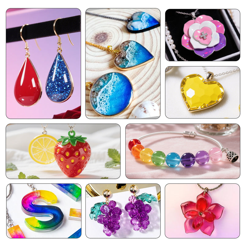 JDiction Colored UV Resin 15 Colors Kit - 300g