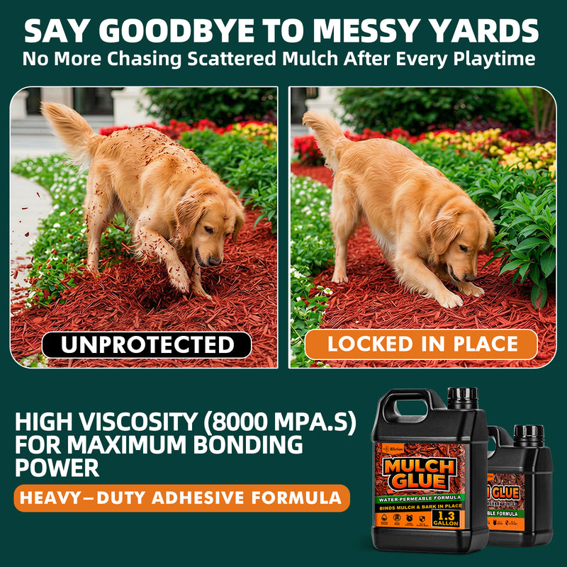 JDiction Upgraded Mulch Glue for Landscaping - 32oz / 1 Gallon
