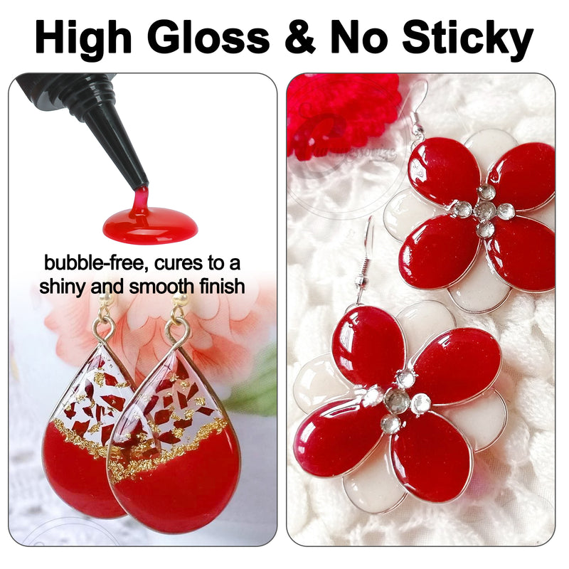 JDiction Colored UV Resin 100g - 5 colors Black Blue Red Purple White