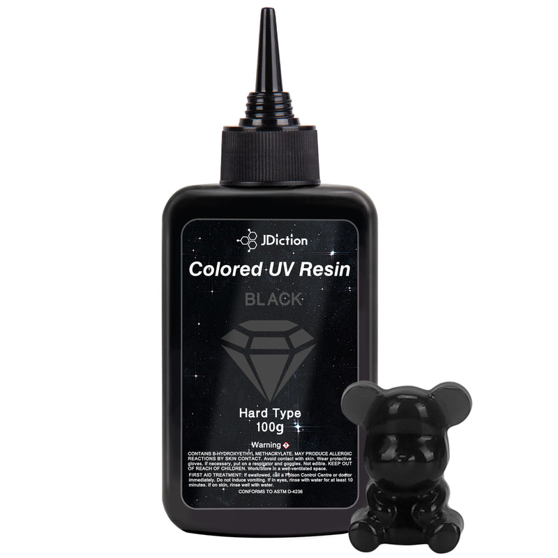JDiction Colored UV Resin 100g - 4 colors Black Blue Purple White