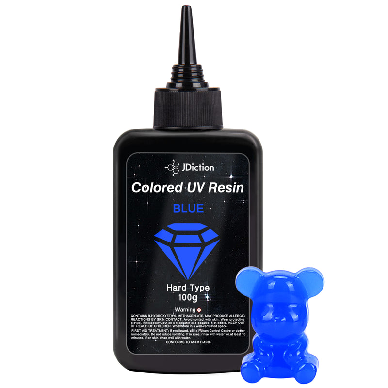 JDiction Colored UV Resin 100g - 4 colors Black Blue Purple White