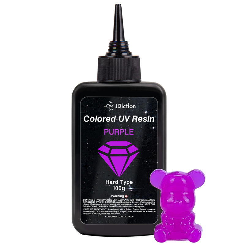 JDiction Colored UV Resin 100g - 4 colors Black Blue Purple White