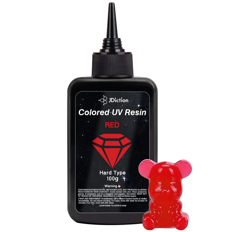 JDiction Colored UV Resin 100g - 5 colors Black Blue Red Purple White
