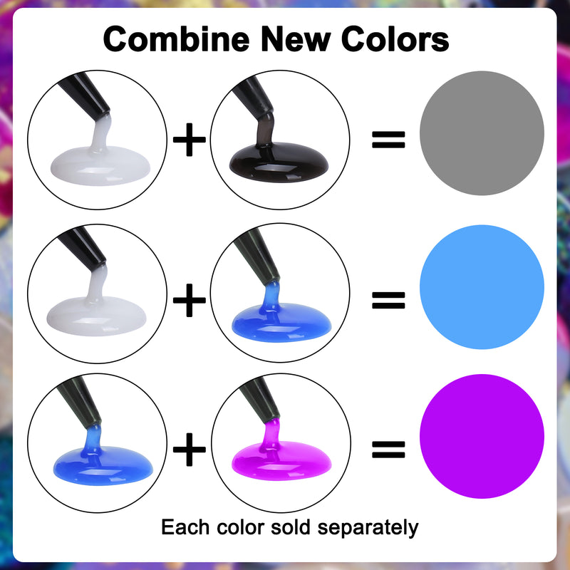 JDiction Colored UV Resin 100g - 4 colors Black Blue Purple White