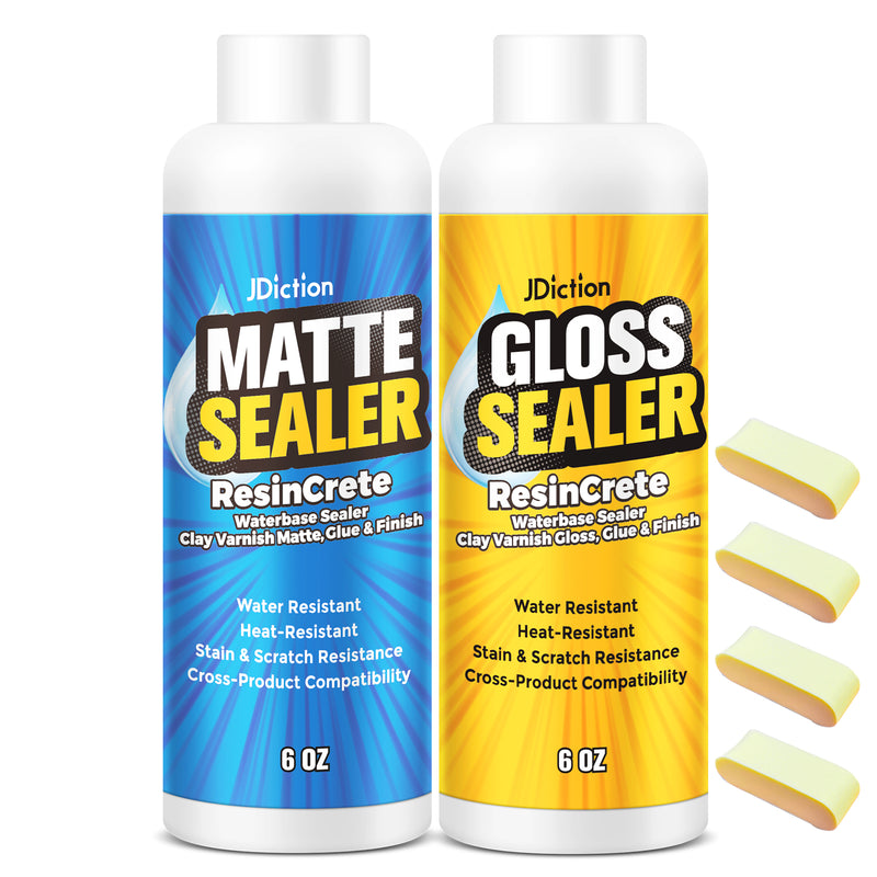 JDiction ResinCrete & Clay Sealer Set - Gloss 6OZ + Matte 6OZ