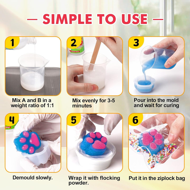 JDiction Taba Squishy Making Kit - Cat Paw & Taiyaki  - 64PCS