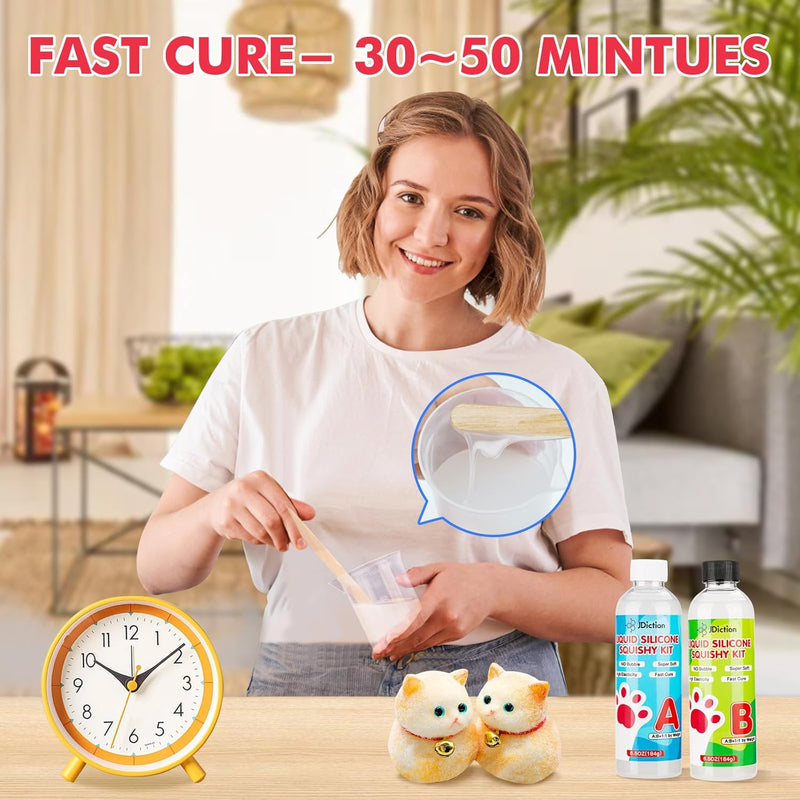 JDiction Taba Squishy Making Kit - Cat Paw & Taiyaki  - 64PCS