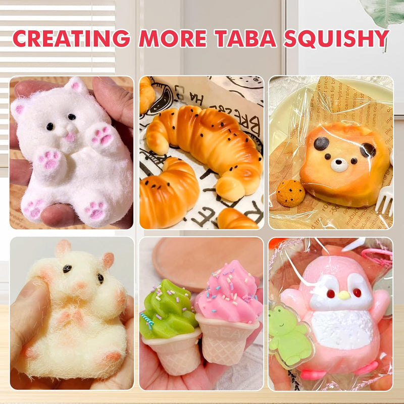 JDiction Taba Squishy Making Kit - Cat Paw & Taiyaki  - 64PCS