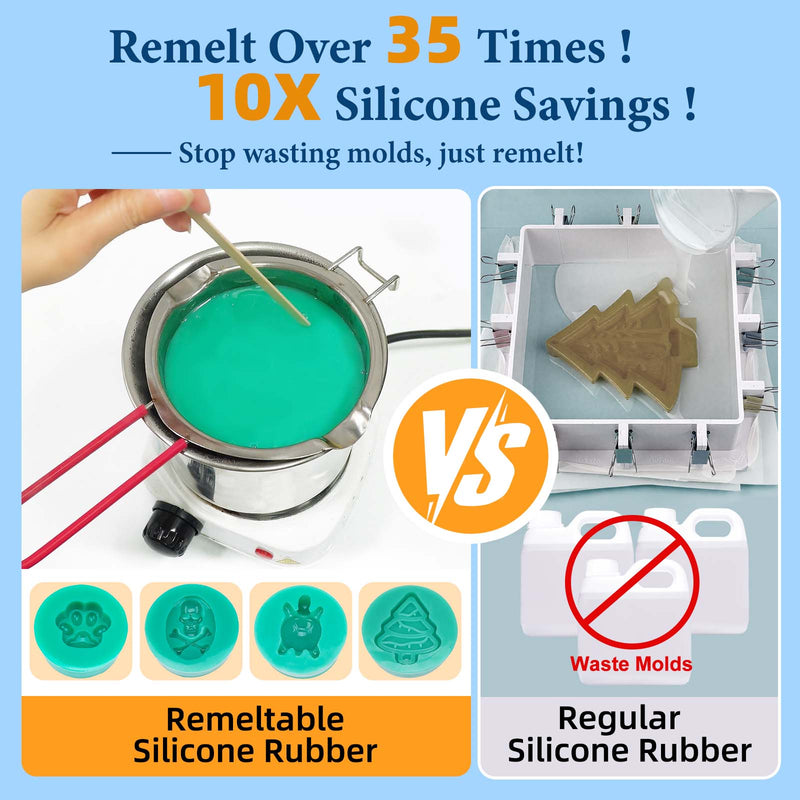 JDiction Remeltable Silicone Mold Making Kit, 16OZ