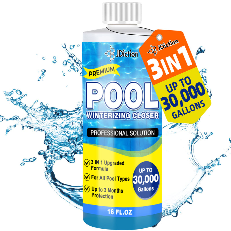 JDiction Winter Pool Closing Kit 16Oz - 3 in 1 Pool Winterizing Kit