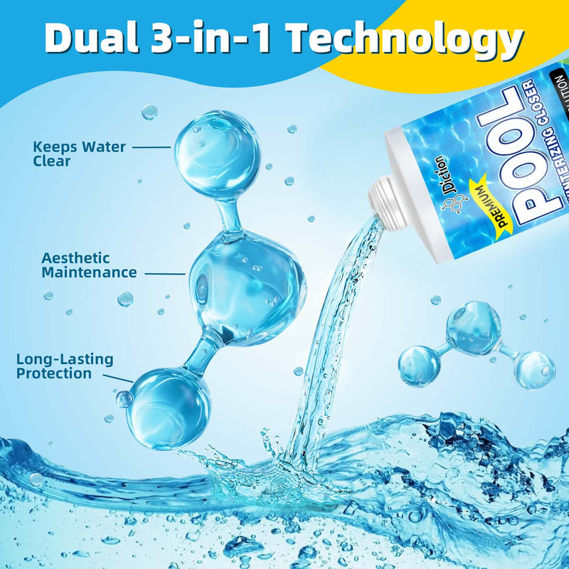 JDiction Winter Pool Closing Kit 16Oz - 3 in 1 Pool Winterizing Kit