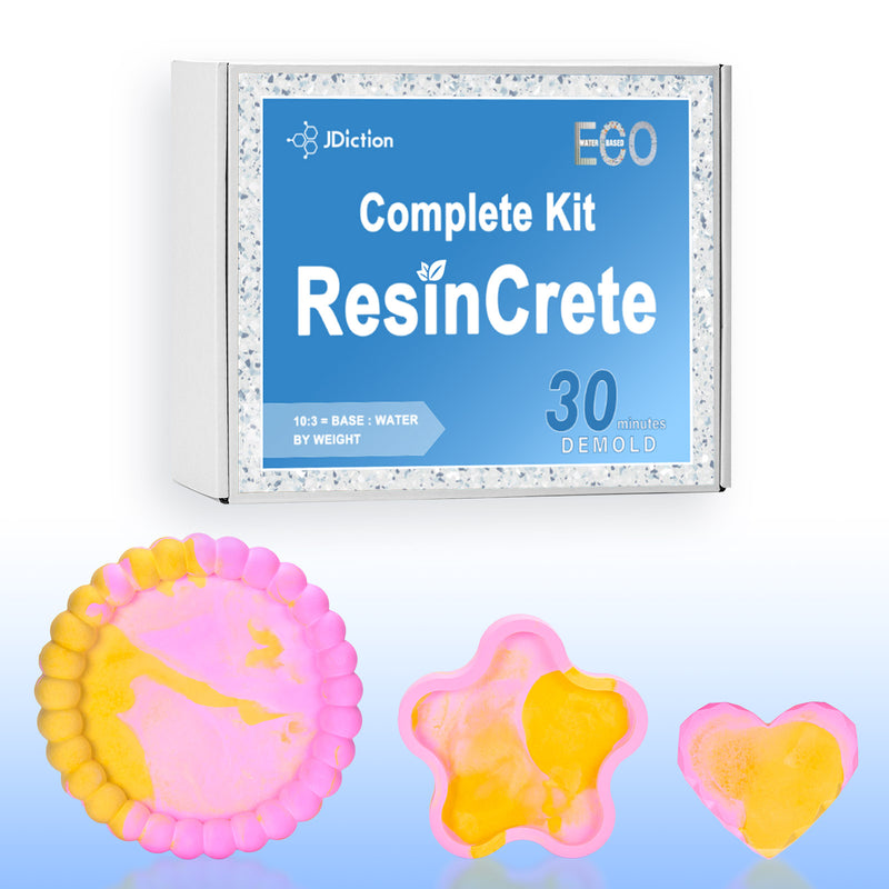 JDiction ResinCrete Trinket Tray Kit  - 17 PCS