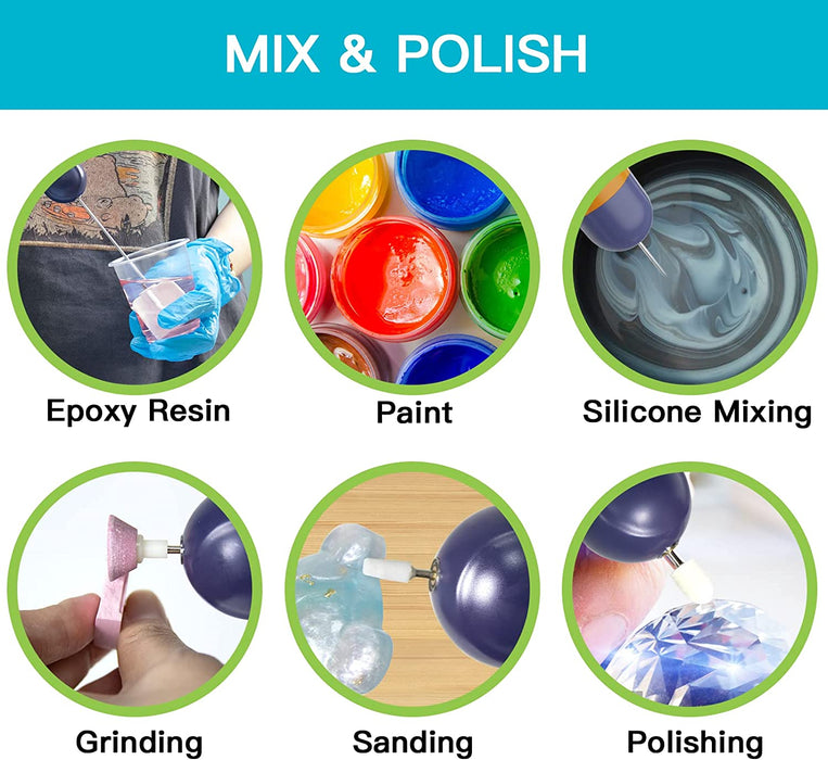 JDiction Resin Mixer and Polisher for Minimizing Bubbles, Silicone Mixing