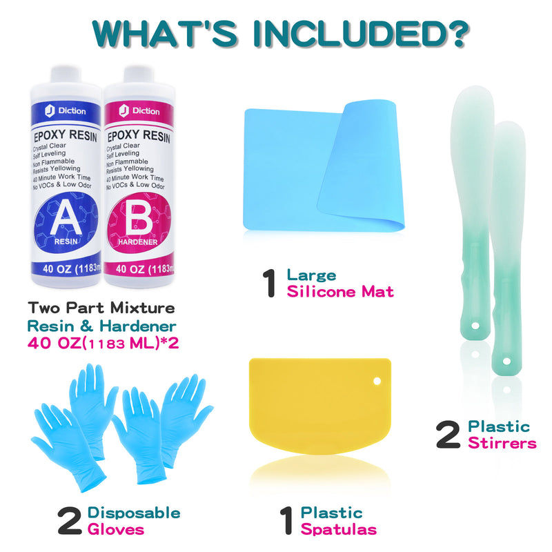 JDiction Crystal Clear Epoxy Resin - 80OZ