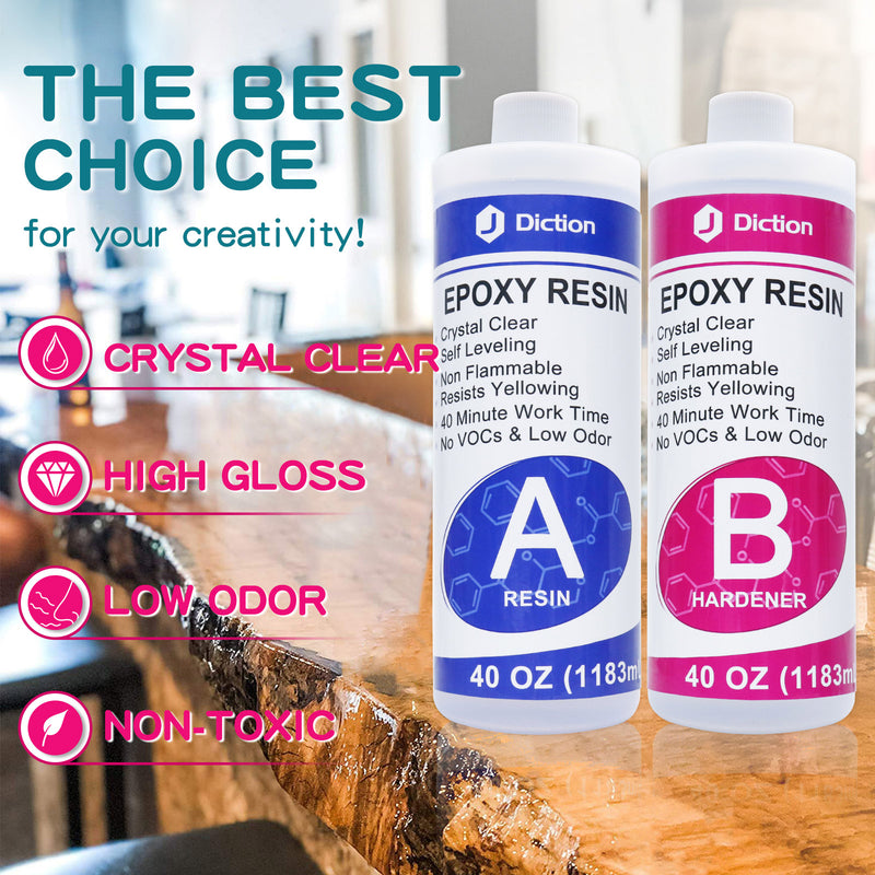 JDiction Crystal Clear Epoxy Resin - 80OZ